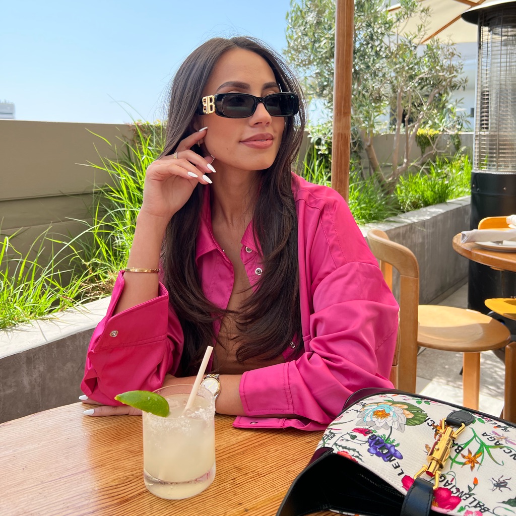 Balenciaga Dynasty Rectangle Black Sunglasses With Case